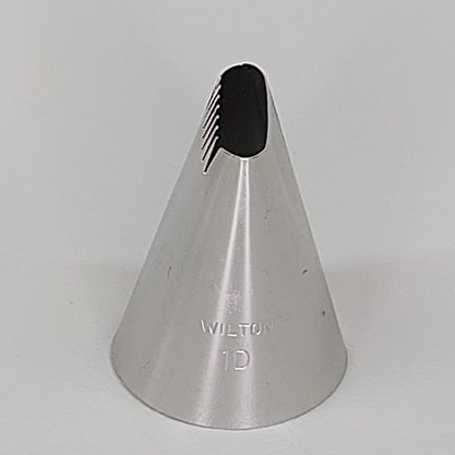 Bico de Confeitar Wilton nº 1D Serra Para Cesta - Inox - Grande