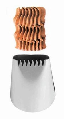 Bico de Confeitar Wilton nº 1D Serra Para Cesta - Inox - Grande