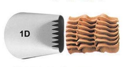 Bico de Confeitar Wilton nº 1D Serra Para Cesta - Inox - Grande