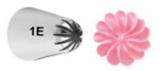 Bico de Confeitar Wilton nº 1E Flor Pitanga Fechada - Inox - Grande