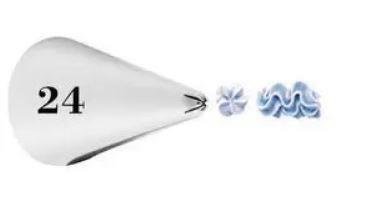 Bico de Confeitar Wilton nº 24 Pitanga Fechada - Inox - Pequeno
