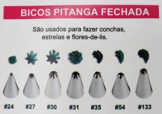 Bico de Confeitar Wilton nº 27 Pitanga Fechada - Inox - Pequeno