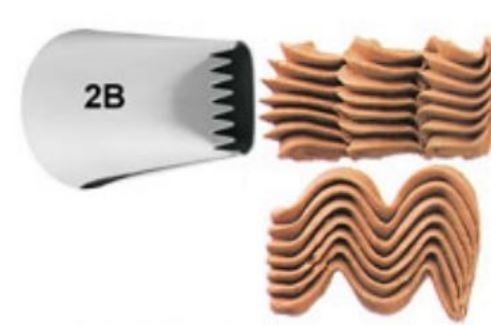 Bico de Confeitar Wilton nº 2B Serra Para Cesta - Inox - Grande