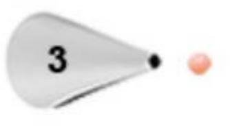 Bico de Confeitar Wilton nº 3 Perlê - Inox - Pequeno