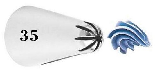 Bico de Confeitar Wilton nº 35 Pitanga Fechada - Inox - Pequeno