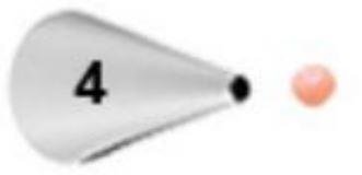Bico de Confeitar Wilton nº 4 Perlê - Inox - Pequeno