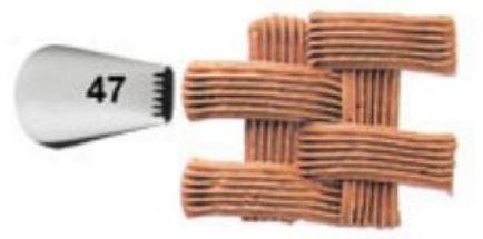 Bico de Confeitar Wilton nº 47 Serra - Inox - Pequeno