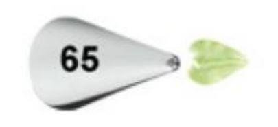 Bico de Confeitar Wilton nº 65 Folha - Inox - Pequeno