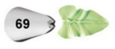 Bico de Confeitar Wilton nº 69 Folha - Inox - Pequeno
