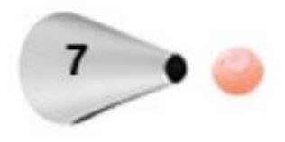 Bico de Confeitar Wilton nº 7 Perlê - Inox - Pequeno