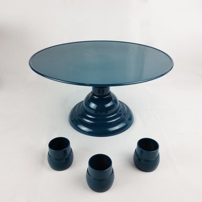 Boleira Adaptável p/decoração – Azul Petróleo – 32cm – Tasil