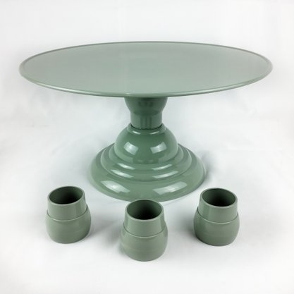 Boleira Adaptável p/decoração – Verde Eucalipto – 22cm – Tasil