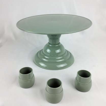 Boleira Adaptável p/decoração – Verde Eucalipto – 28cm – Tasil