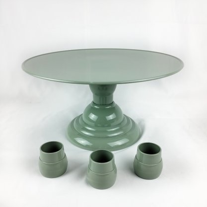 Boleira Adaptável p/decoração – Verde Eucalipto – 32cm – Tasil