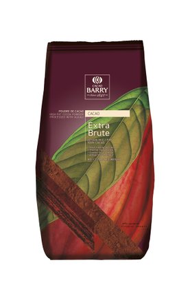 Cacau em pó 100% Extra Brute - 1kg - Barry Callebaut 
