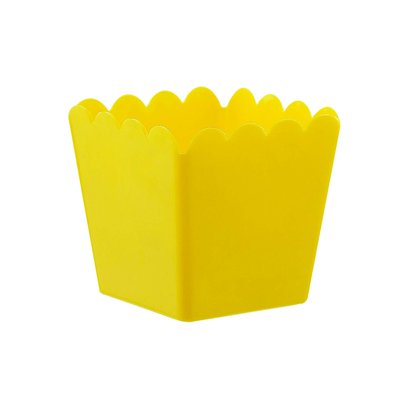 Cachepot Plástico Amarelo – Mirandinha Miniaturas