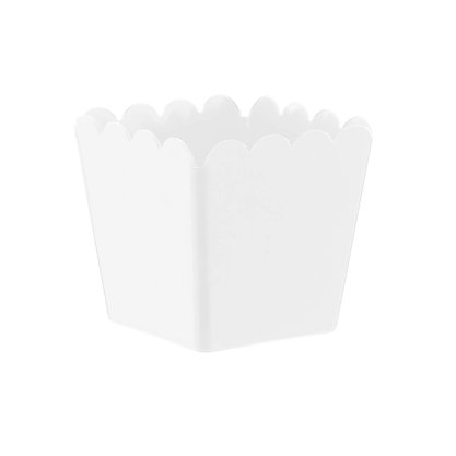 Cachepot Plástico Branco – Mirandinha Miniaturas