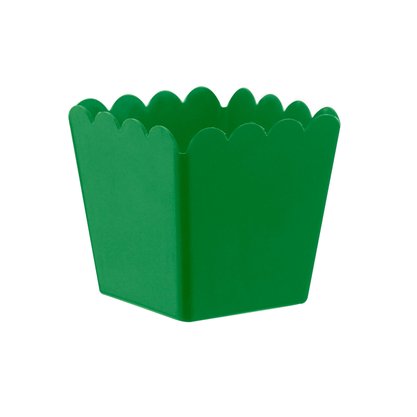 Cachepot Plástico Verde Bandeira – Mirandinha Miniaturas.