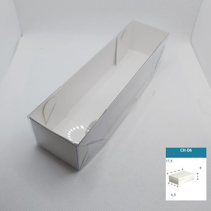 Caixa Branca com PVC CH-06 retangular 17,5X4,5X4 – unidade – CAC