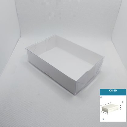 Caixa Branca com PVC CH-10 retangular 12X8X3 – unidade – CAC