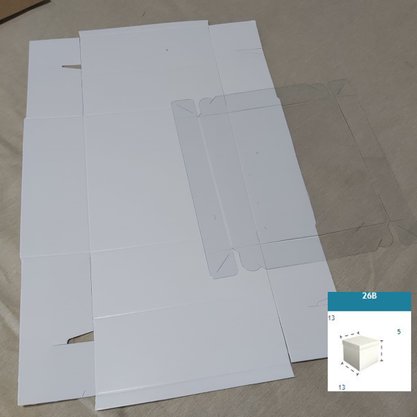 Caixa Branca com PVC ref.26B quadrada 13X13X5 – unidade – CAC