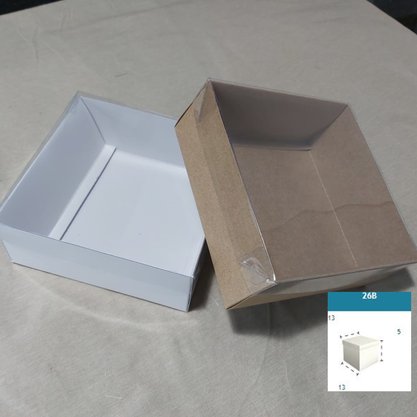 Caixa Branca com PVC ref.26B quadrada 13X13X5 – unidade – CAC