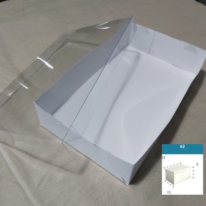 Caixa Branca com PVC ref.62B retangular 25X15X5 – unidade – CAC