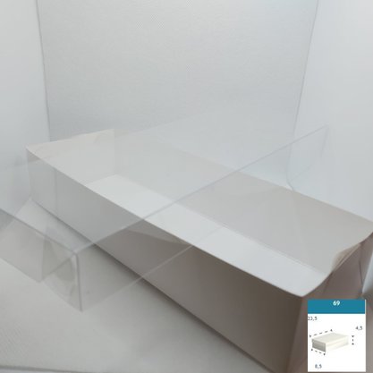 Caixa Branca com PVC ref.69 retangular 23,5x8,5x4,5 – unidade – CAC