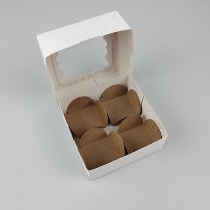 Caixa Branca com visor (4 doces) – unidade – CTBOX