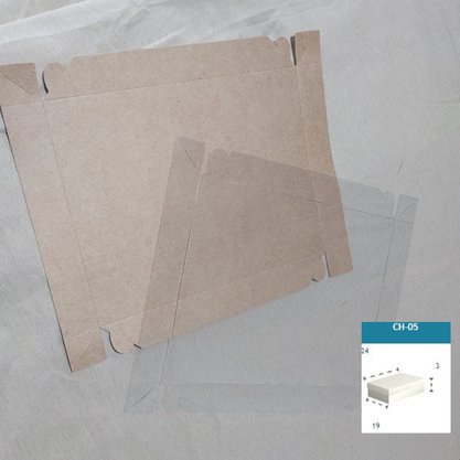 Caixa Kraft com PVC CH-05 retangular 24X19X3 – unidade – CAC