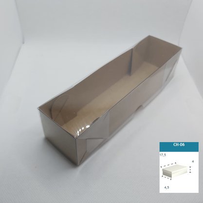 Caixa Kraft com PVC CH-06 retangular 17,5X4,5X4 – unidade – CAC