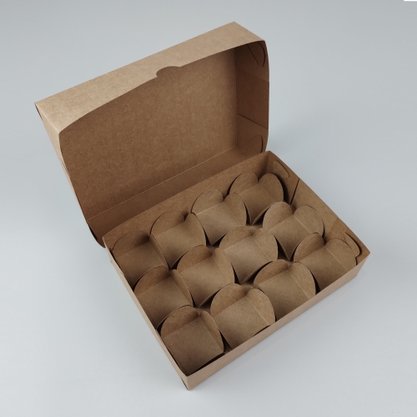 Caixa Kraft para 12 doces 4,0x17,5 – unidade – CTBOX
