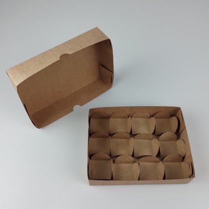 Caixa Kraft para 12 doces 4,0x17,5 – unidade – CTBOX