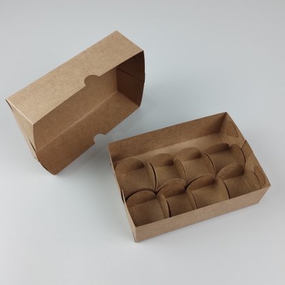 Caixa Kraft para 8 doces 4,0x14,5 – unidade – CTBOX