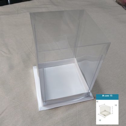 Caixa Mini bolo Média alta 10x10x15 – unidade – CAC