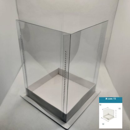 Caixa Mini bolo Média alta 10x10x15 – unidade – CAC