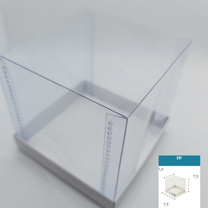 Caixa Mini bolo PP sem aba 7,5x7,5x7,5 – 10 unid – CAC