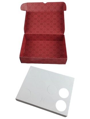 Caixa p/ 12 doces - Laço Vermelho – Unidade