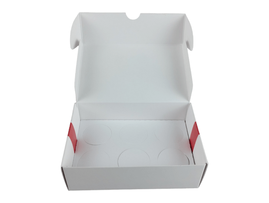 Caixa p/ 6 doces - Laço Vermelho – Unidade