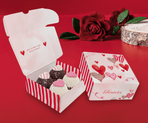 Caixa para 4 doces- Forever