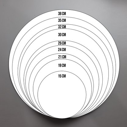 Cake Board Mdf - Branco - Redondo 15cm – Curifest
