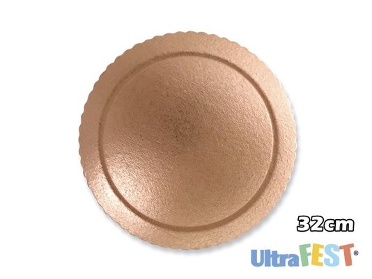 Cake Board para bolo Redondo 32cm Rose Gold - Ultrafest 