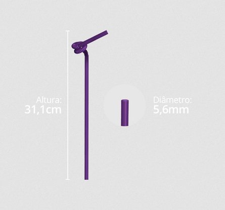 Canudo Artístico Flexível com 40 un. - Strawplast