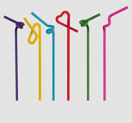 Canudo Artístico Flexível com 40 un. - Strawplast