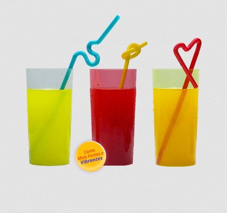 Canudo Artístico Flexível com 40 un. - Strawplast