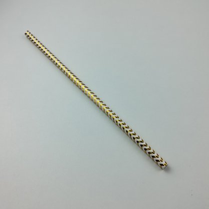 Canudo descartável de papel – Chevron Ouro - 6mm – Make+