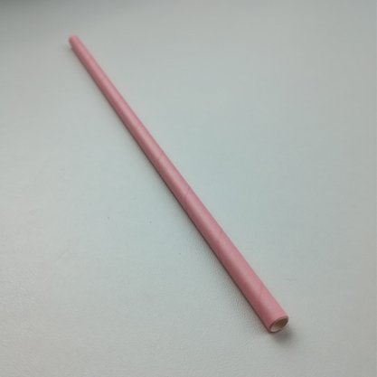 Canudo descartável de papel – Rosa - 6mm – Make+