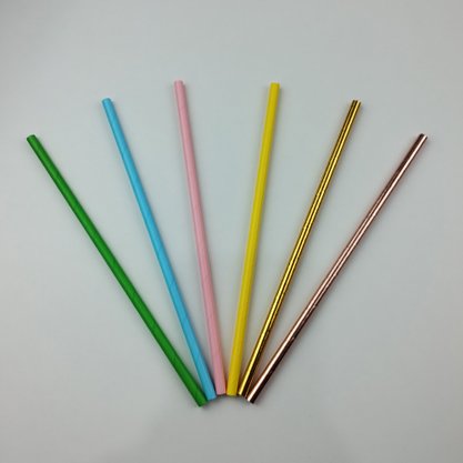Canudo descartável de papel – Rosa - 6mm – Make+