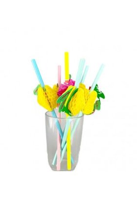 Canudo Flexível Frutas Misto com 10 unidades – Strawplast  