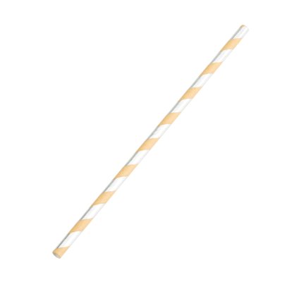 Canudo Kraft descartável de papel C/15  – Prateado - 6mm – Silver Festas